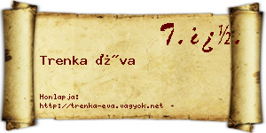 Trenka Éva névjegykártya